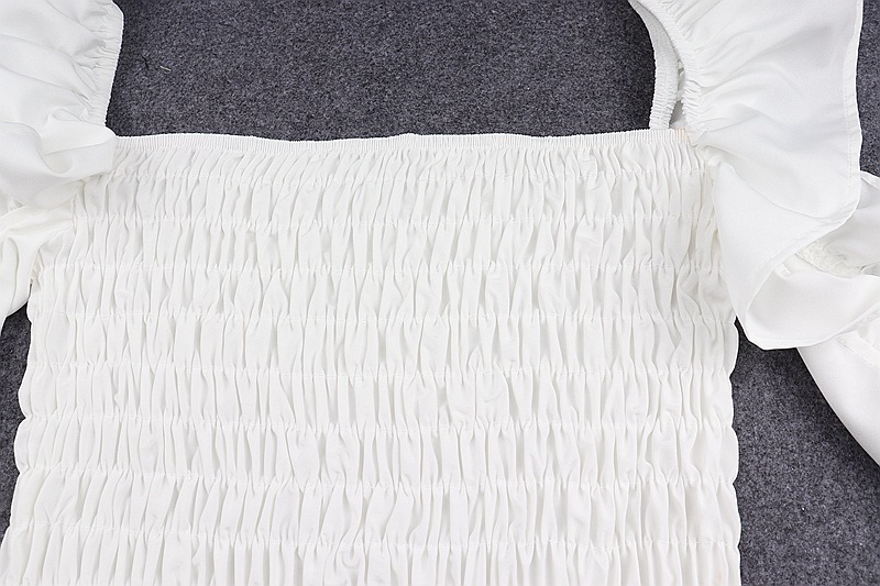 Women's Irregular Pleated Ruffled Long Sleeve Top