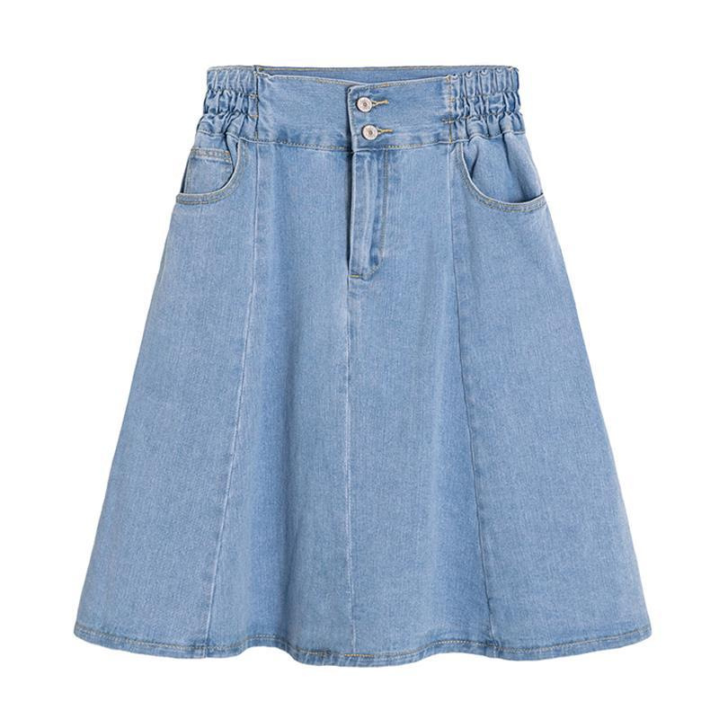 Title 7, Dames high waist denim A-lijn rok, stijlvol en ...