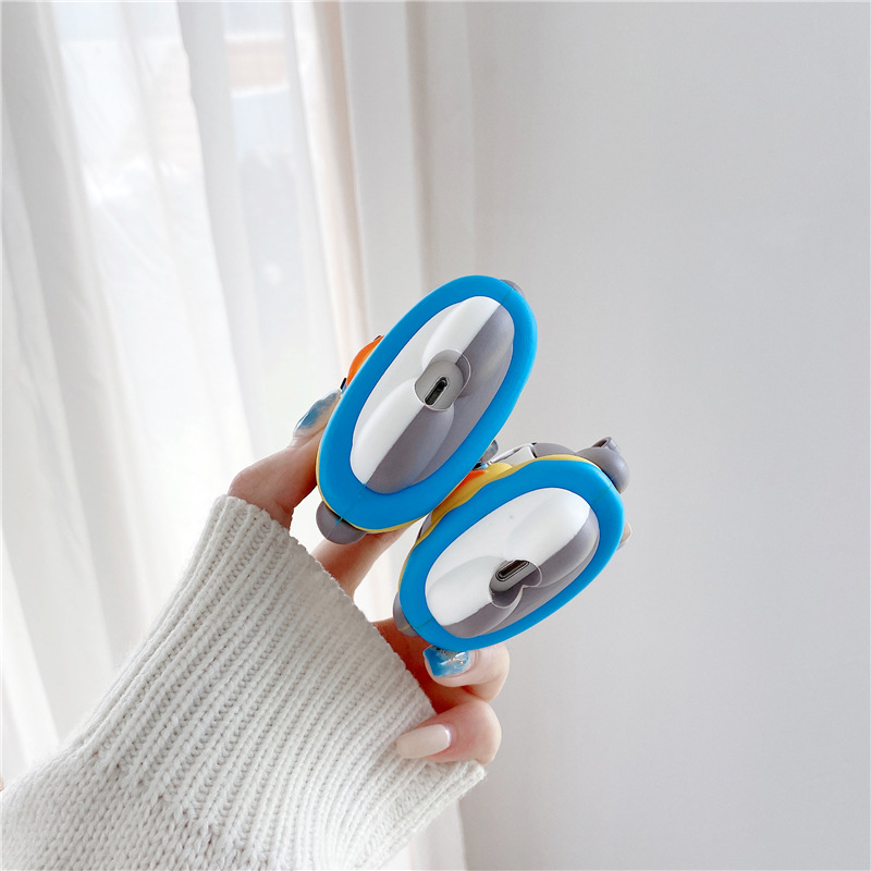 Cute Swimming Ring Shark Bluetooth Earphone Case - Image 4