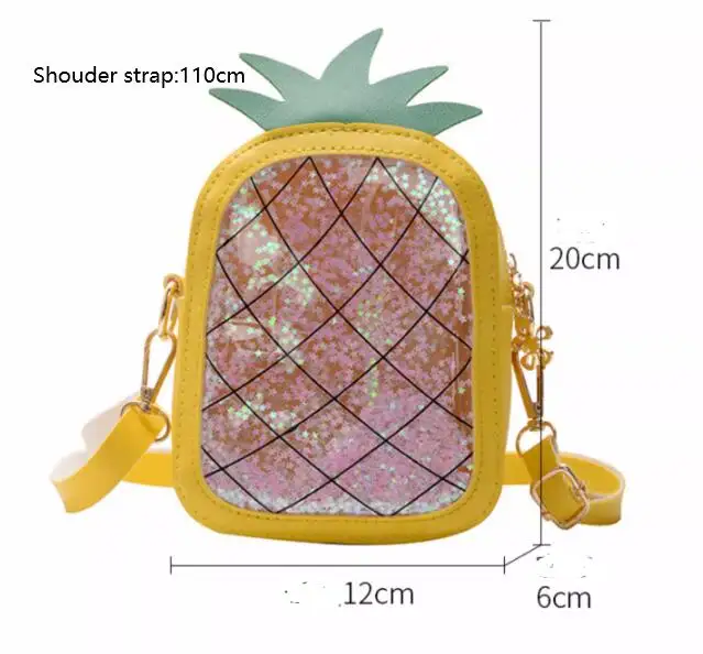 Summer Children's Pineapple Strawberry One Shoulder Jelly