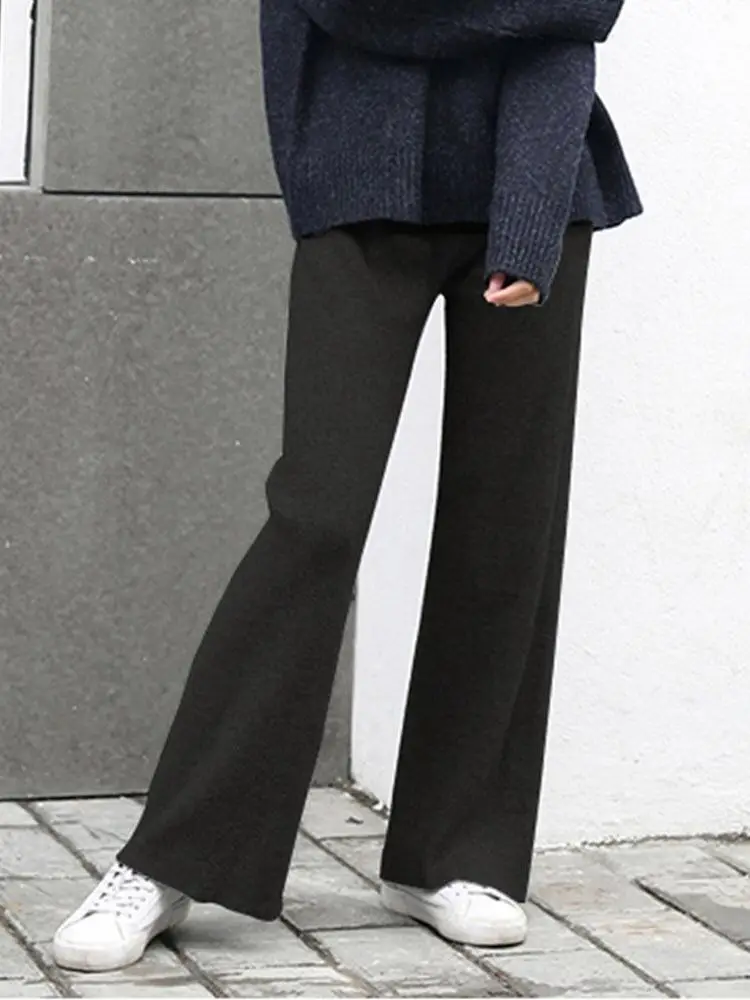 High Waist Loose Drape Women Trousers Look Thin