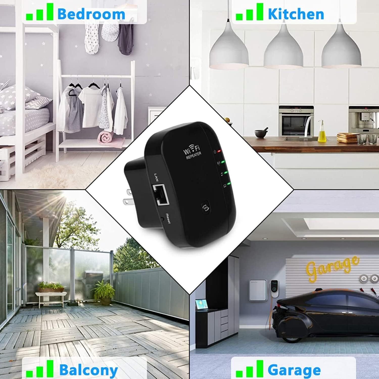 Wifi Repeater Wireless Signal Amplifier Extended Network Enhancer EU US Home Router 300m Through The Wall Bedroom Receive Moving