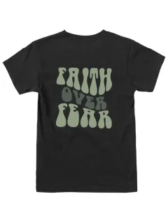 Women's Top Round Neck Slogan Printed Short Sleeves - Black - View 1