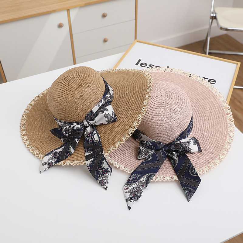 Fashionable Straw Hat Ladies Summer Sun Protection