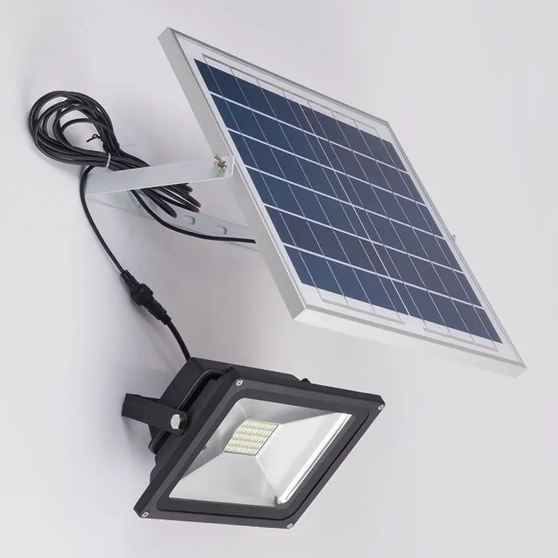 Solar LED Floodlight with Remote Control for Outdoor Garden and Security Lighting