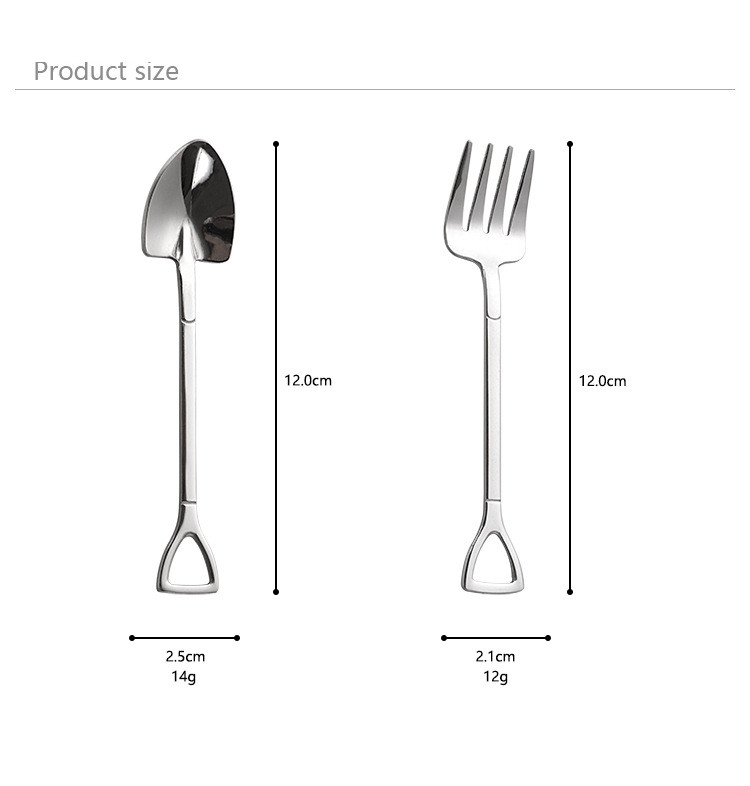 Title 1, Stainless Steel Spoon Fork Coffee Ice Cream Ice...