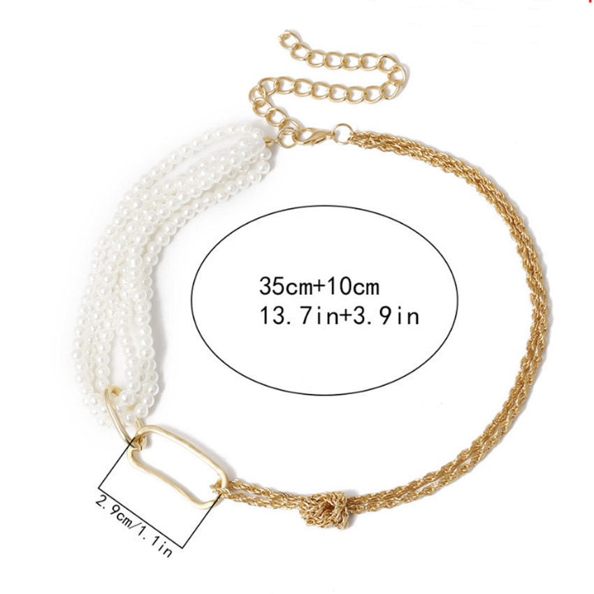 Temperament Hollow Asymmetric Connection Necklace