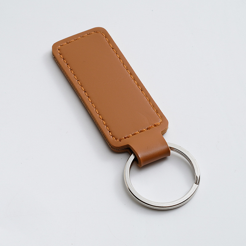 Title 13, Creative PU Leather Keychain Simple DIY Key Ring