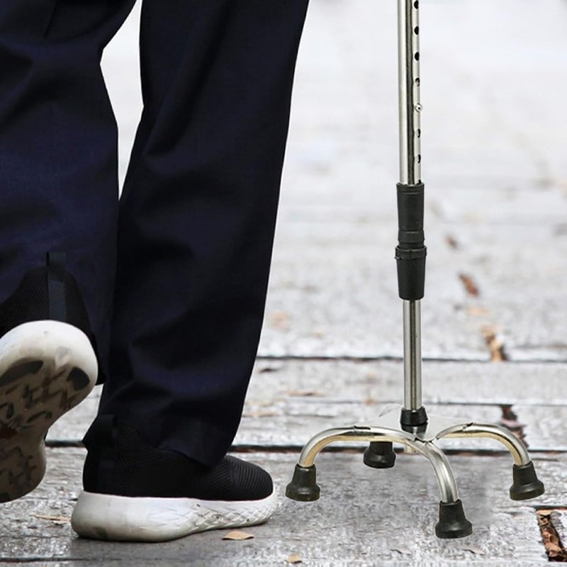 Quad Cane 4 Prong Small Base Feet Walking Stick Mobility