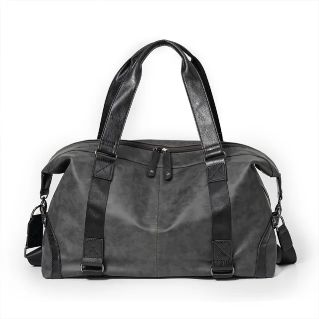 Frosted PU Men's Casual Crossbody Travel Bag Grey - Shop at LoveMi