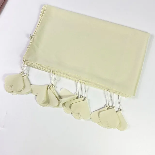 Women's Casual Pearl Chiffon Love Flower Pattern Accessories Baotou Scarf Beige - Shop at LoveMi