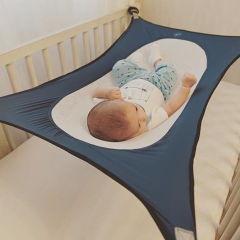 PortablComfortCradle Portable Baby Hammock for Peaceful Sleep BleuRibbon Baby