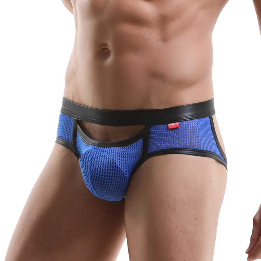 Men's Underwear Hollow Back Double Tee - Blue