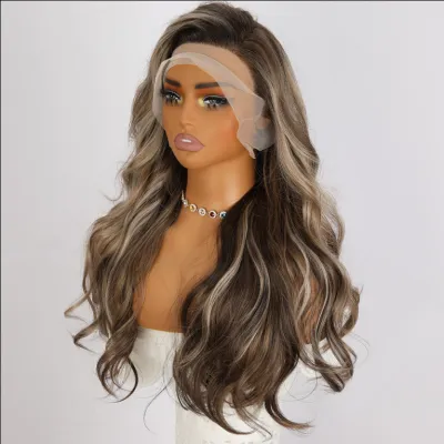 Hot Selling Synthetic Hair Wigs Highlight Wear Go Wigs For Black Women Glueless Wigs