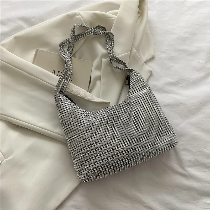 Women's Diamond Inlaid Portable Bucket Bag