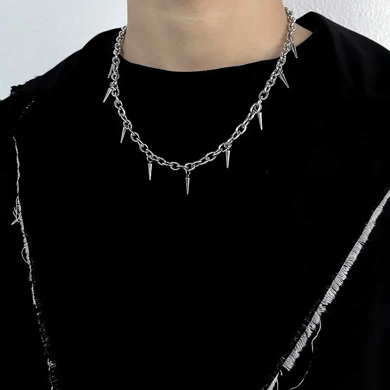 Personalized Street Sweater Chain Rivet Pendant