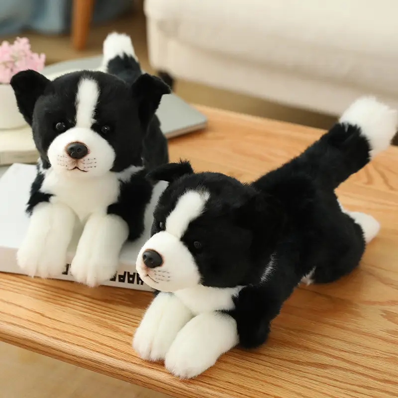 Simulation Dog Doll Realistic Side Collie Rag Plush Toy