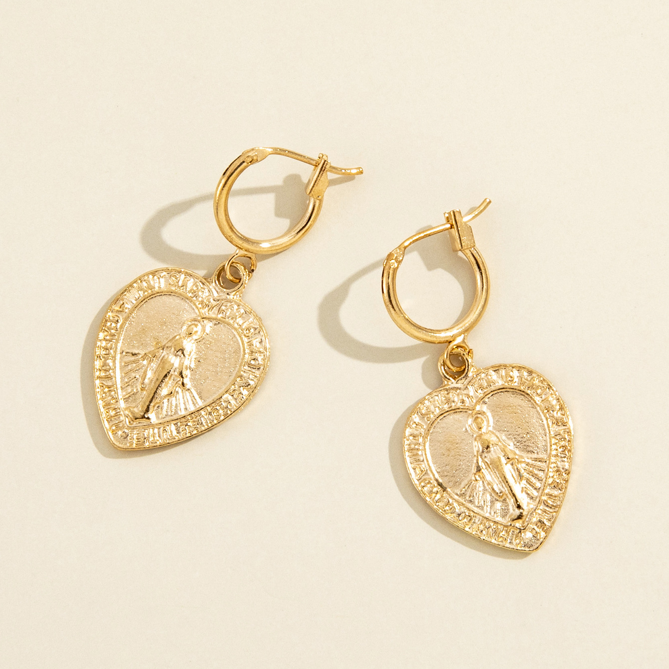 Cross-border Simple Design, The Mother Of Love Coin Earrings Earrings Creative New Products