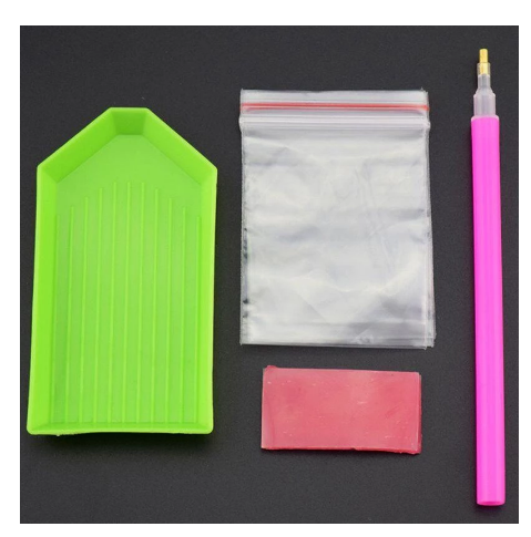 لوحة ألماسية نباتية رمادية زرقاء بتطريز مرصع بالألماس والأحجار الكريمة