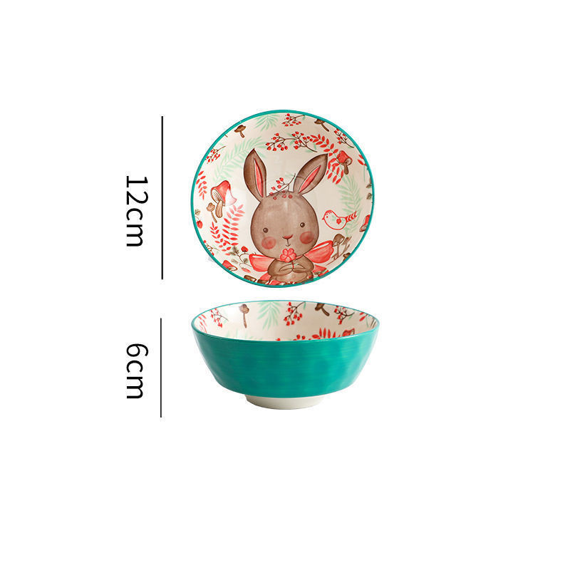 Animal Pattern Soup Bowl Cartoon Tableware Cute Rabbit - Shop at LoveMi