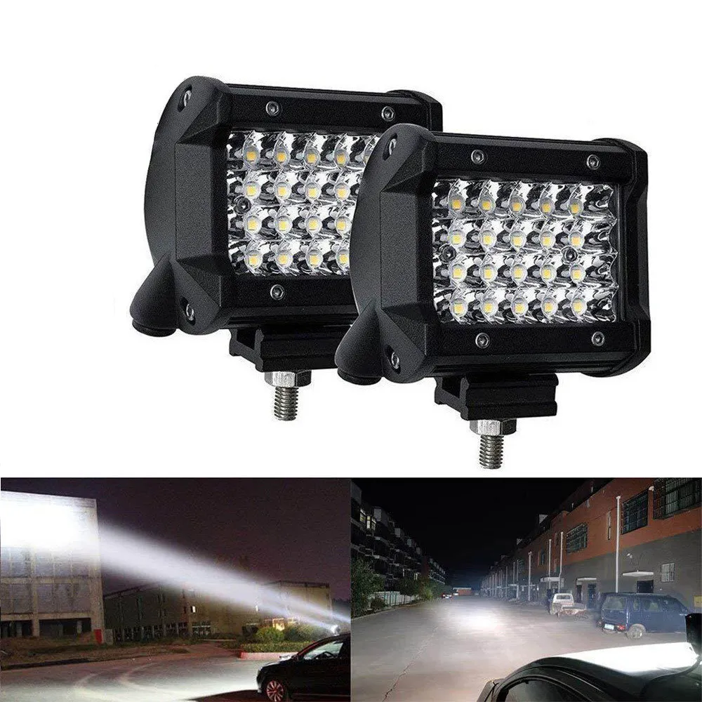4 Row Of Light Beads Highlighting Strip Lights 72W Off-road Vehicle Modification