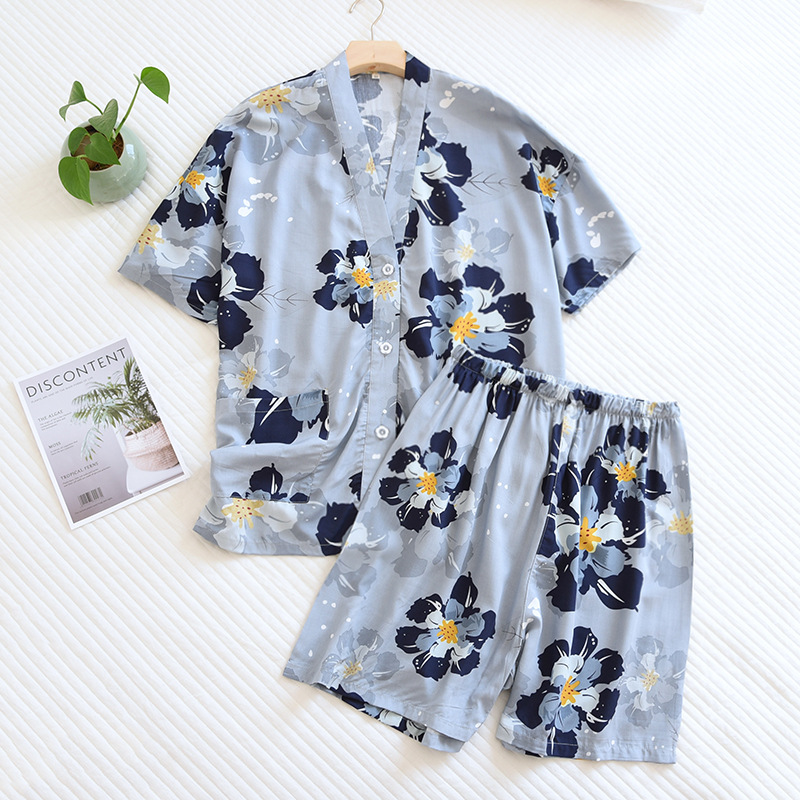 Rayon Thin Short Sleeve Shorts Loose Women's Home Clothes