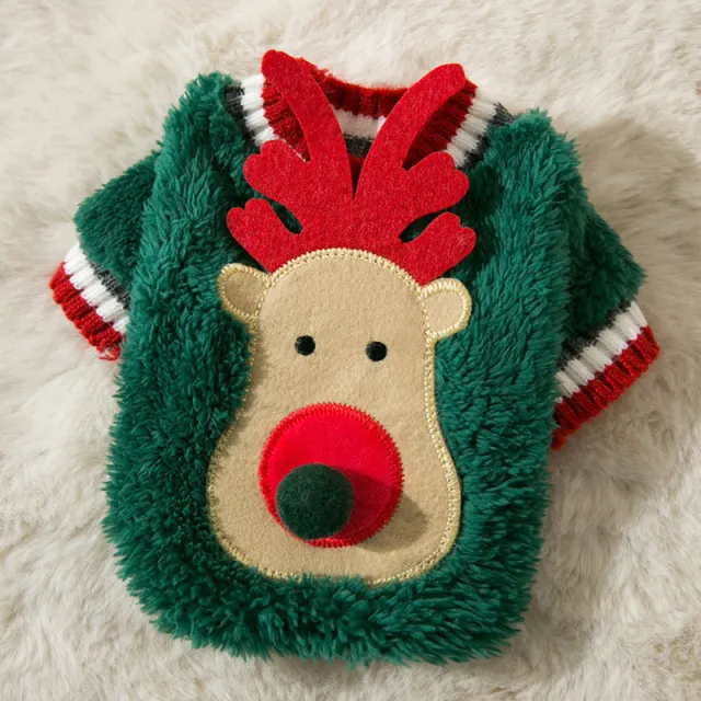 Christmas Autumn And Winter Clothes Puppy Dog Clothes Green - Shop at LoveMi