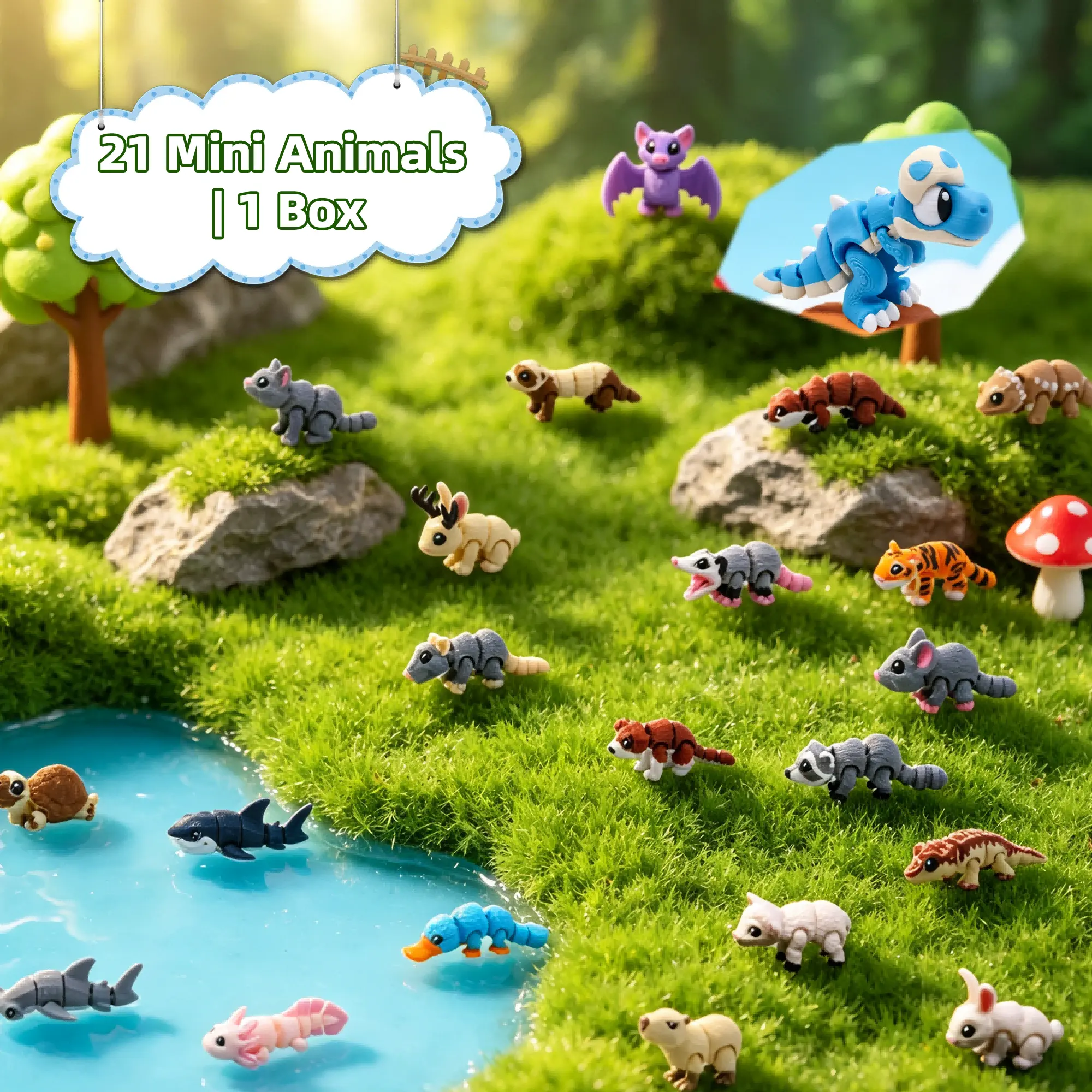 Mini Animal Figurines Set