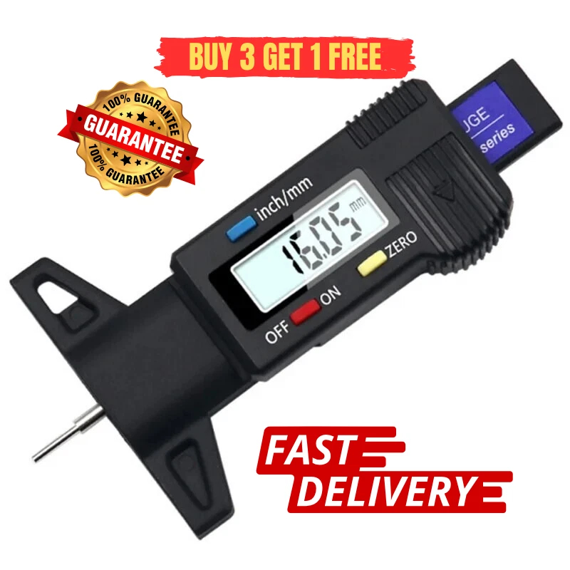 Digital Tyre Tread Depth Gauge Measuring Tool Car Van Trucks MOT Digital