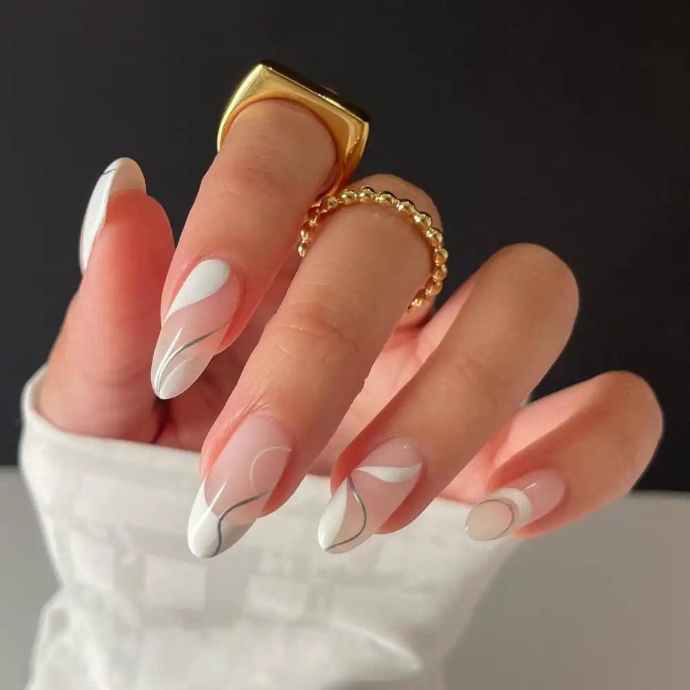 Nail Wear Silver Piece Dot Ink Gold Foil
