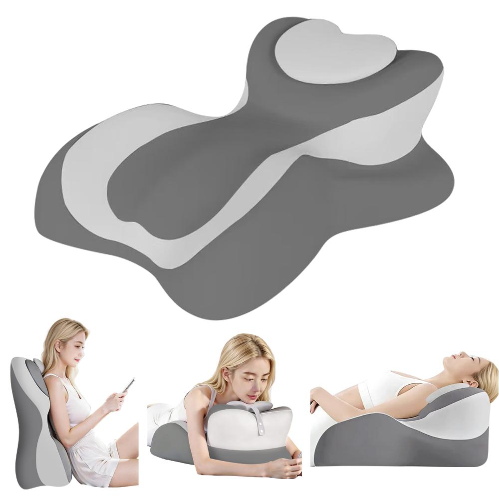 Ergonomic Heart-shaped Memory Foam Chest Support Pillow, Cute Backrest Cushion T