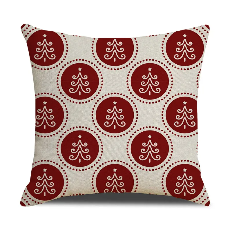 Christmas Linen Stripe Print Pillowcase Household Products – image 3