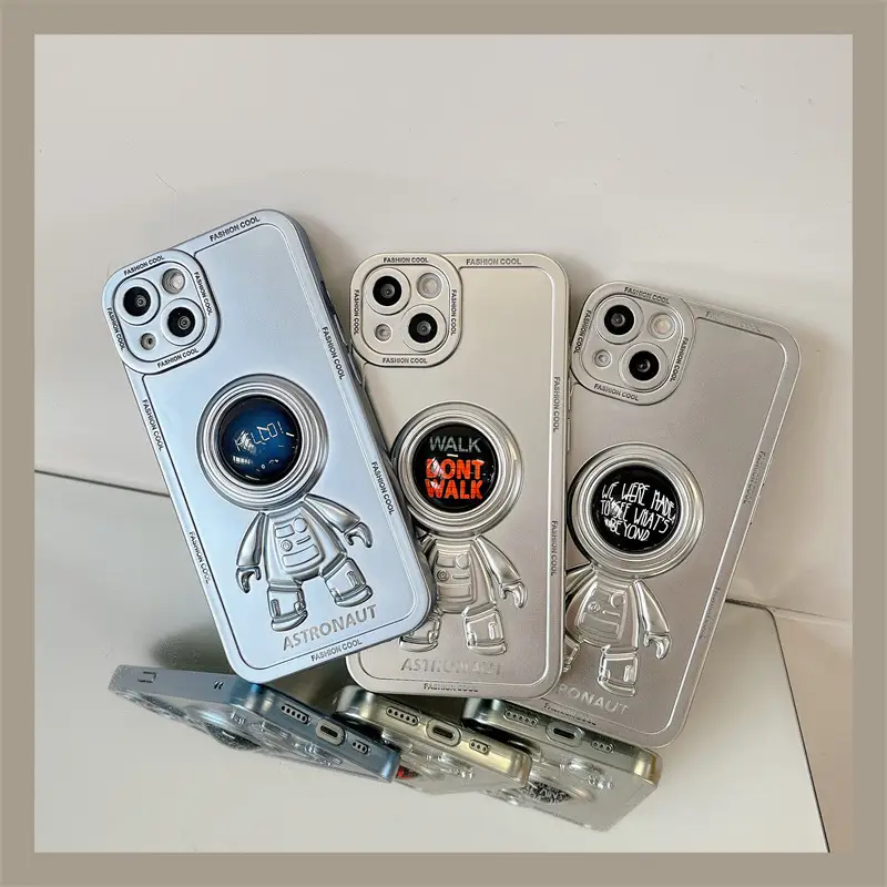 Ins Electroplating Three-dimensional Astronaut Mobile Phone Case