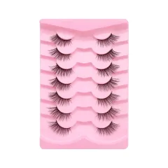 Natural Lashes Wispy Lashes Natural Look False Eyelashes Natural Flared Eyelashes False Eye Lashes Soft Fluffy Lashes 7 Pairs 6mm Gradual 13mm Cat'... - View 1