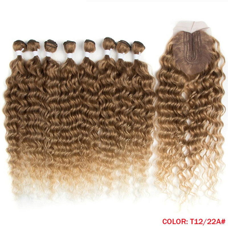 Fake High Temperature Silk Chemical Fiber Suit For Long Curly Hair T1222A - Shop at LoveMi