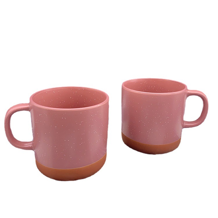 Title 4, Spray Point Ceramic Cup Dual-color Patchwork