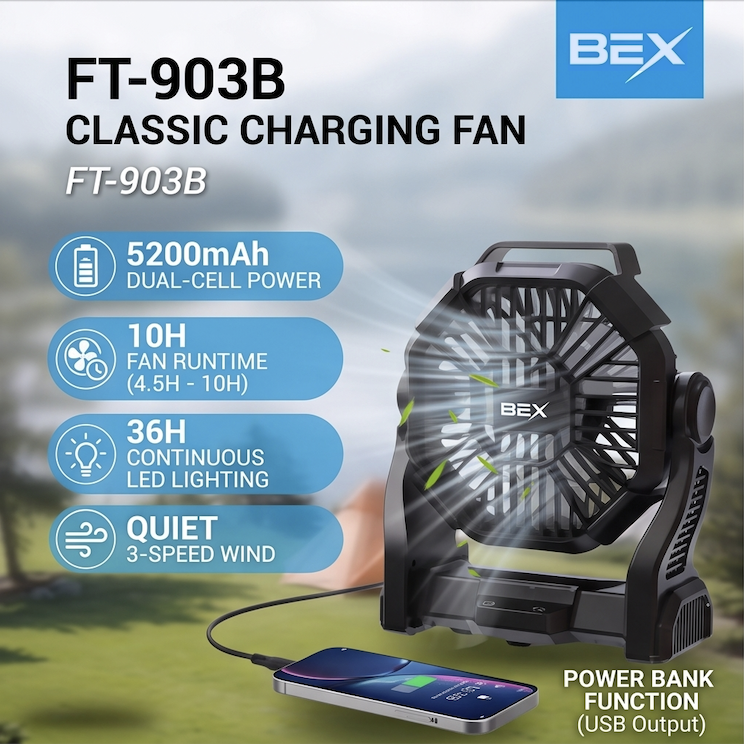 Outdoor Rechargeable Long Endurance Portable Fan