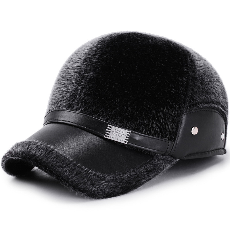 Autumn And Winter Hat Men's Imitation Mink Fur Baseball Cap