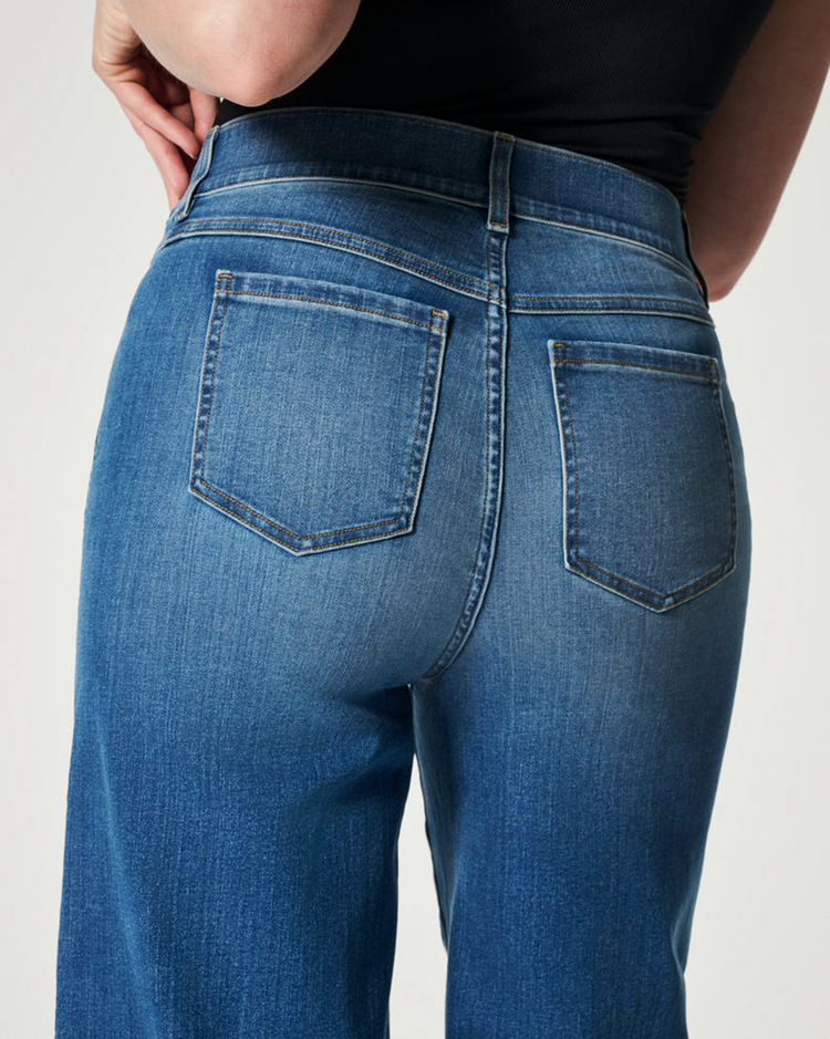 Title 5, Jeans Donna Vita Alta Pantaloni Casual Gamba La...