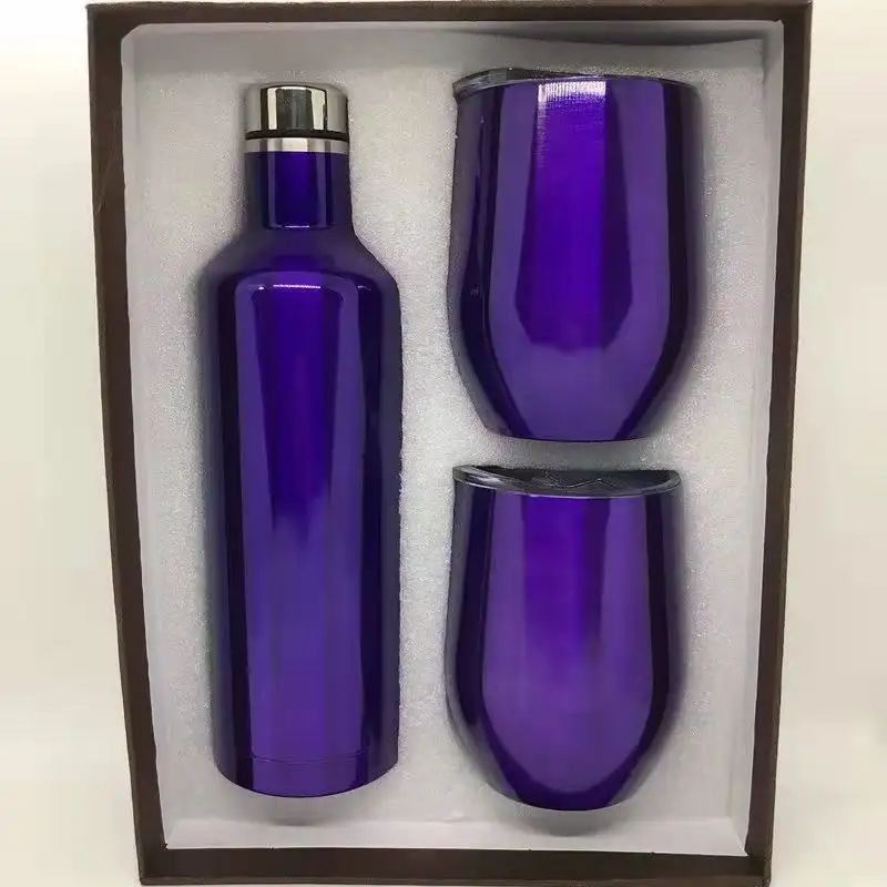 304 Stainless Steel 500ml Red Wine Bottle Gift Box Set Cup