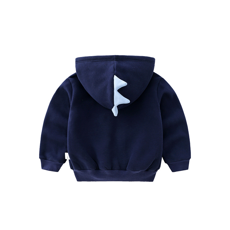 Cute Printing Boys Thick Coat Cardigan Cartoon Top