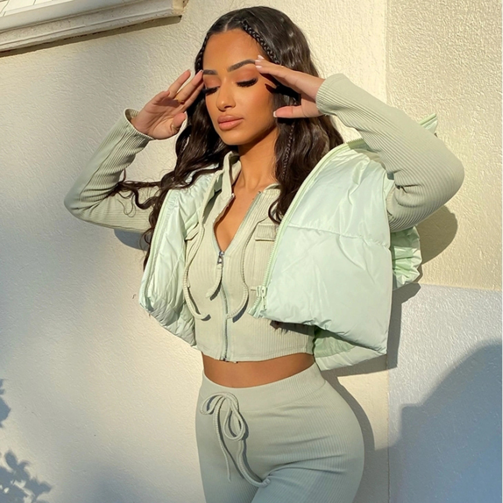 Stand-up Collar Vest Warm Cotton Coat Street Women's Jacket