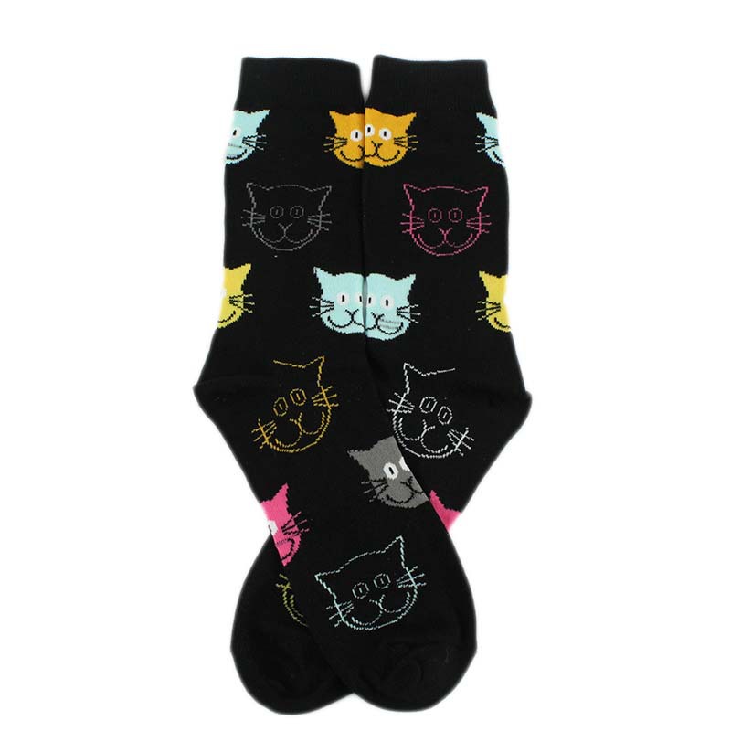Trendy Cat Socks Personality Women's Cotton Socks
