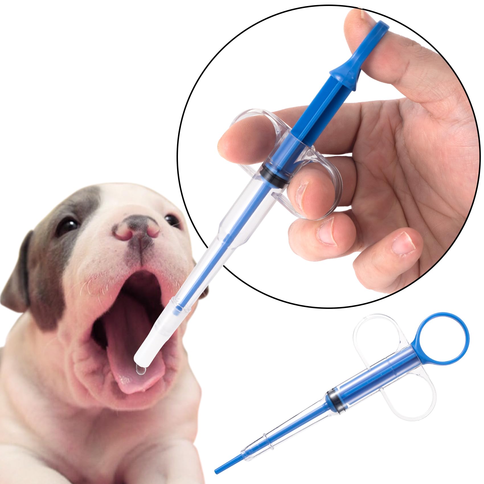 Cat Pill Shooter, Pill Popper For Cats & Dogs, 2-in-1 Pet Piller  Anti-drop Syringe For Tablets & Liquid. Easy Admin For Small Animals. Soft Rubber Tip Protects Gums — foto 2