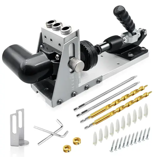 Wood Jig Pocket Hole Kit 12-33MM Drill Guide Carpentry Tool Woodworking Puncher