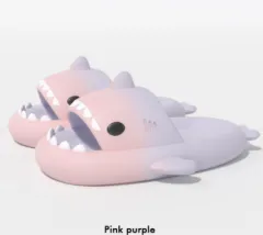 Gradient Shark Slippers Men's Home Bathroom Non-slip - Purple - View 1