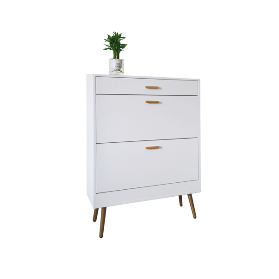 Shoe Cabinet, 16 Pair Shoe Rack Storage Organizer With 2 Flip Drawers, White... 9