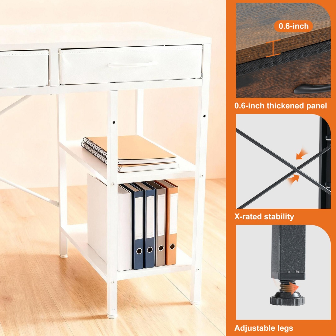 55-inch Computer Desk With 6 Drawers image 11