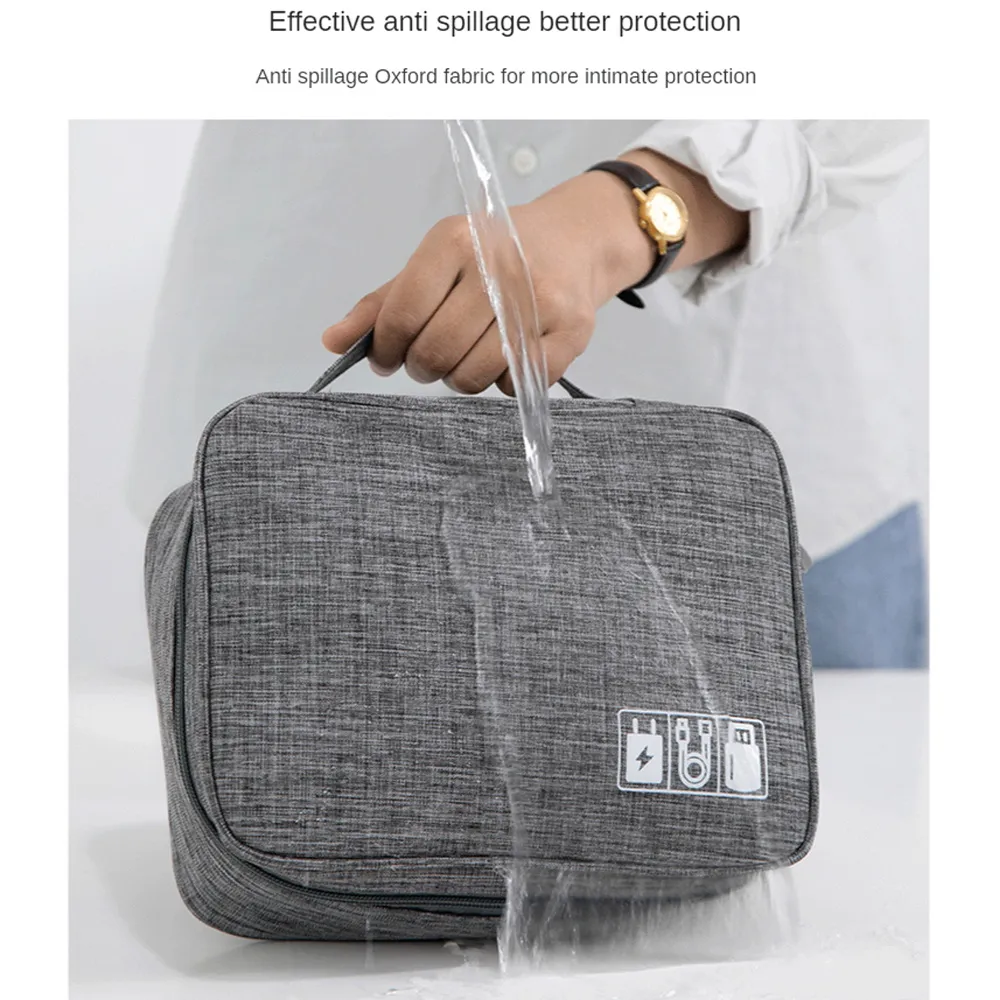Electronics Organizer Travel Cable Organizer Bag Waterproof Portable Digital Storage Bag Electronic Accessories Case Cable Charger Organizer Case – image 3