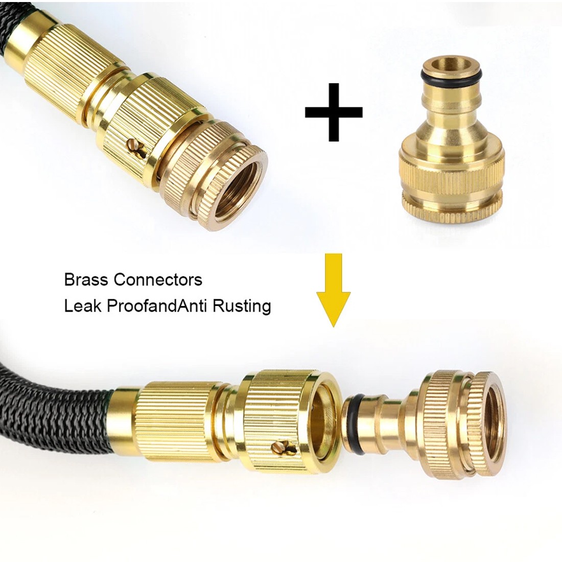 Heavy Duty 25-100FT Expandable Garden Hose Pipe Flexible With Water Spray Gun UK